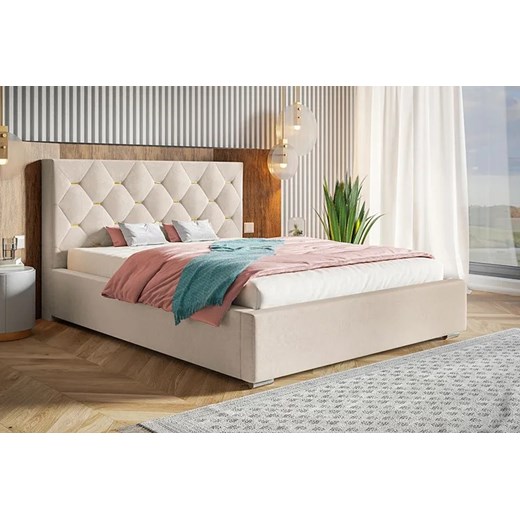 Łóżko jednoosobowe ze schowkiem 90x200 Abello 3X - 36 kolorów Elior One Size Edinos.pl