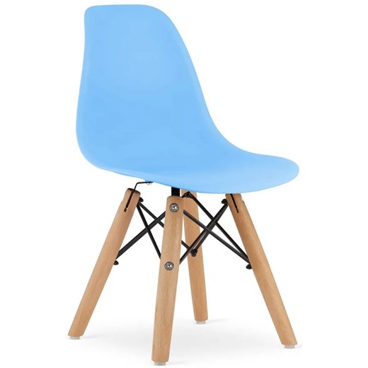 Zestaw niebieskich krzeseł nowoczesnych dla dzieci 4 szt. - Suzi ze sklepu Edinos.pl w kategorii Fotele dziecięce - zdjęcie 172348253