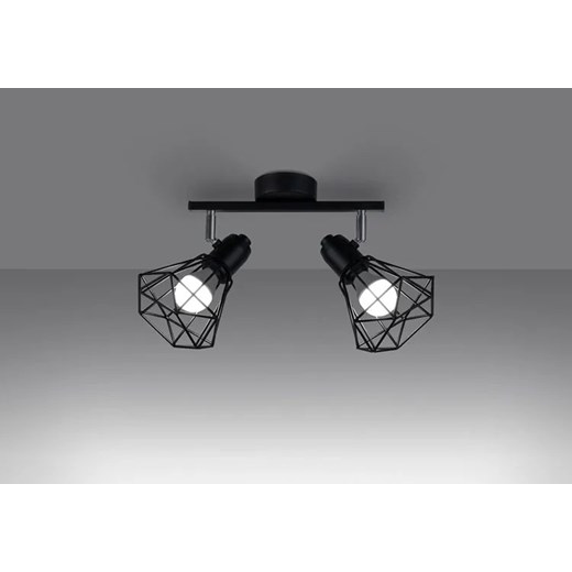 Czarny druciany plafon w stylu loft - A144-Elsa Lumes One Size okazja Edinos.pl