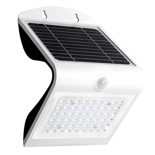 Biały kinkiet solarny - 3.2W K6-S22 ze sklepu Edinos.pl w kategorii Oświetlenie ogrodowe - zdjęcie 172348774