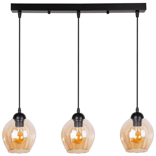 Czarna potrójna lampa wisząca na listwie - 5X Z032 W8-K09 ze sklepu Edinos.pl w kategorii Lampy wiszące - zdjęcie 172348802