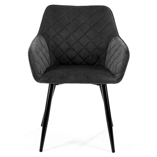 Czarny zestaw 2 welurowych krzeseł - Wanja Elior One Size Edinos.pl wyprzedaż