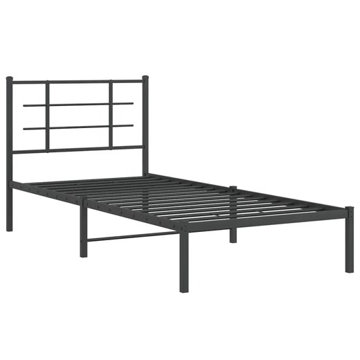 Czarne metalowe łóżko małżeńskie 100x200 cm - Sevelzo Elior One Size Edinos.pl