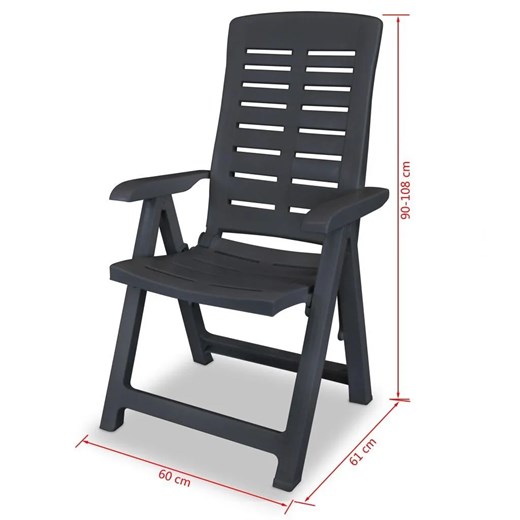 Zestaw szarych krzeseł ogrodowych - Elexio 4Q Elior One Size Edinos.pl