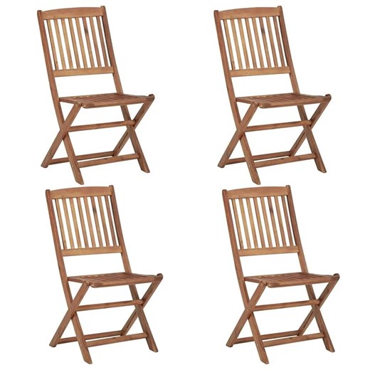 Drewniane krzesła ogrodowe Mandy - 4 szt. ze sklepu Edinos.pl w kategorii Krzesła ogrodowe - zdjęcie 172349692