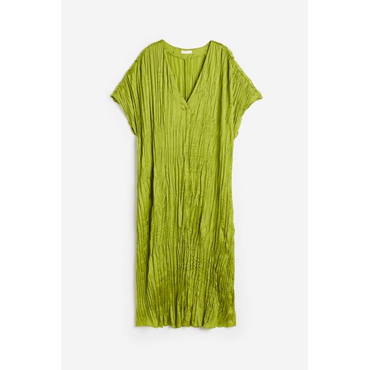 H & M - Plisowana sukienka tunikowa - Zielony H & M XL H&M