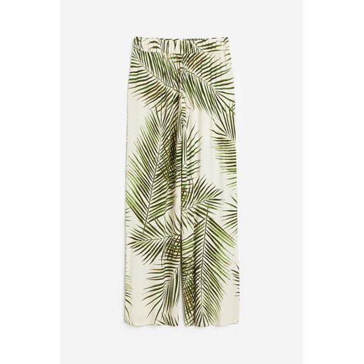 H & M - Dżersejowe spodnie bez zapięcia - Beżowy ze sklepu H&M w kategorii Spodnie damskie - zdjęcie 172351521