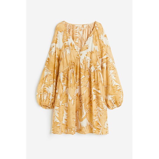 H & M - Trapezowa sukienka - Żółty ze sklepu H&M w kategorii Sukienki - zdjęcie 172351530