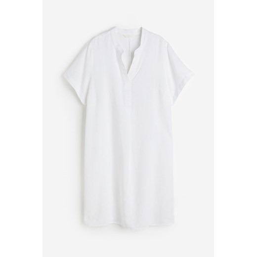 H & M - Tunika z dekoltem w serek - Biały ze sklepu H&M w kategorii Bluzki damskie - zdjęcie 172351602