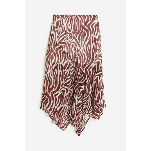 H & M - Asymetryczna spódnica z krepy - Czerwony ze sklepu H&M w kategorii Spódnice - zdjęcie 172351614