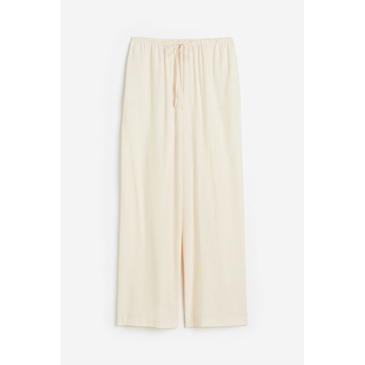 H & M - Szerokie spodnie - Beżowy ze sklepu H&M w kategorii Spodnie damskie - zdjęcie 172351623