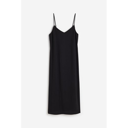 H & M - Krepowana sukienka na ramiączkach - Czarny ze sklepu H&M w kategorii Sukienki - zdjęcie 172351642