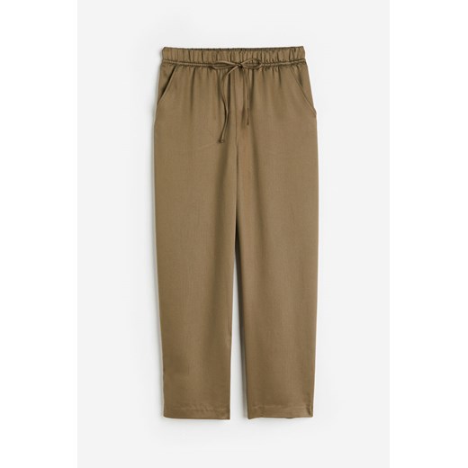 H & M - Spodnie z domieszką lyocellu - Zielony ze sklepu H&M w kategorii Spodnie damskie - zdjęcie 172351651