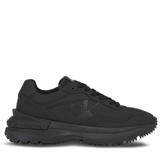 Sneakersy Calvin Klein Jeans Chunky Runner Low Lace In YM0YM00774 Triple Black 0GT ze sklepu eobuwie.pl w kategorii Buty sportowe męskie - zdjęcie 172352121