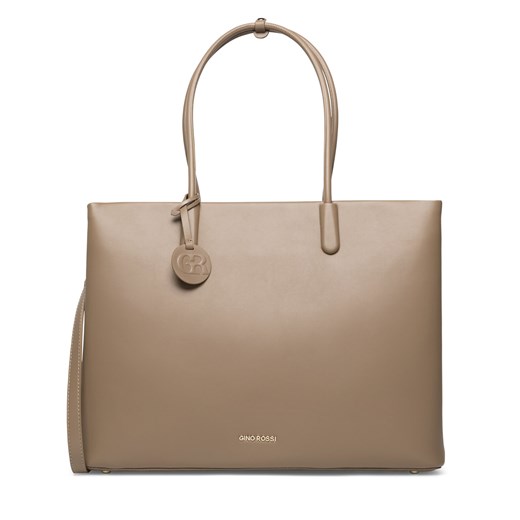 Gino Rossi shopper bag brązowa na ramię
