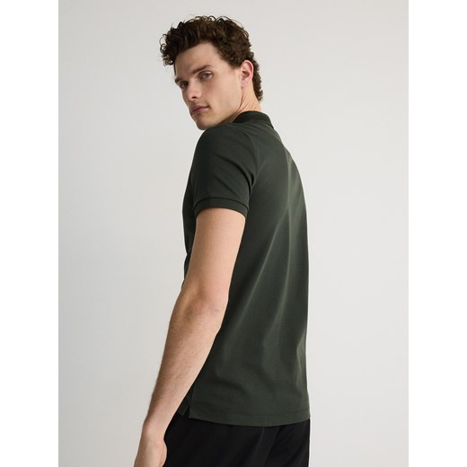 Reserved - Koszulka polo slim - zielony ze sklepu Reserved w kategorii T-shirty męskie - zdjęcie 172353092