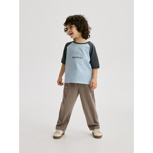 Reserved - T-shirt oversize z haftem - jasnoniebieski ze sklepu Reserved w kategorii Koszulki niemowlęce - zdjęcie 172353211