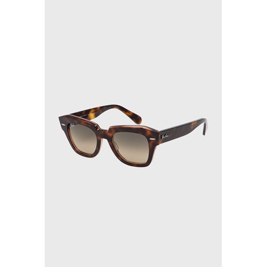 Ray-Ban okulary przeciwsłoneczne STATE STREET damskie kolor brązowy 0RB2186 ze sklepu ANSWEAR.com w kategorii Okulary przeciwsłoneczne damskie - zdjęcie 172354262