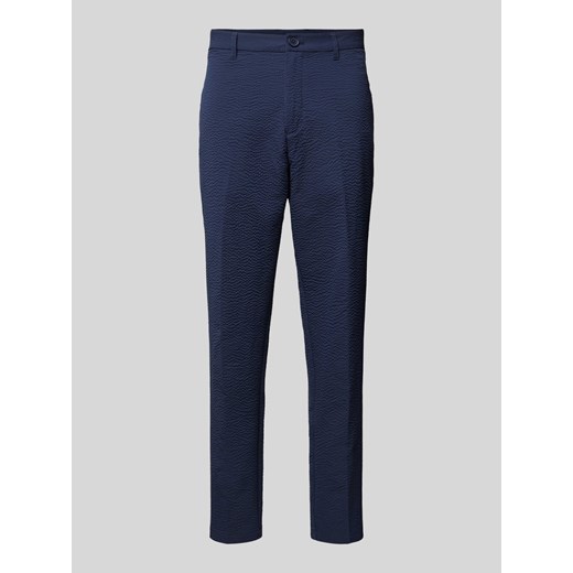 Spodnie do garnituru o kroju slim fit z fakturowanym wzorem ze sklepu Peek&Cloppenburg  w kategorii Spodnie męskie - zdjęcie 172354664