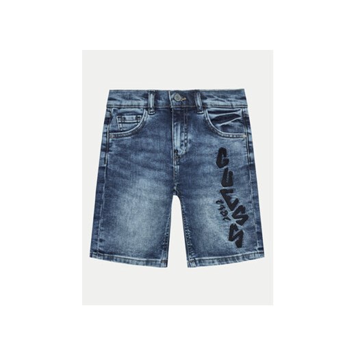 Guess Szorty jeansowe L4GD18 D4GV0 Granatowy Regular Fit ze sklepu MODIVO w kategorii Spodenki chłopięce - zdjęcie 172355252