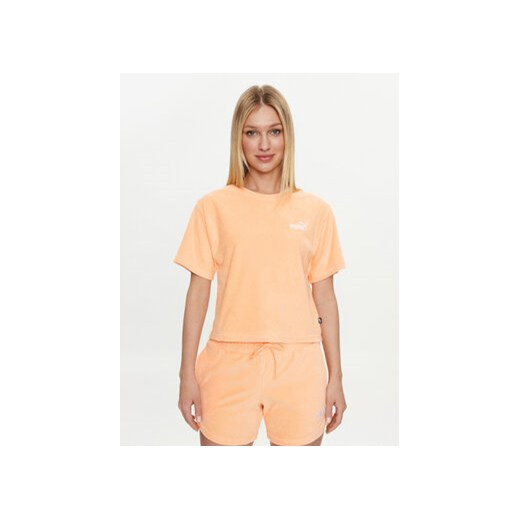 Puma T-Shirt Ess Elevated 677947 Pomarańczowy Regular Fit ze sklepu MODIVO w kategorii Bluzki damskie - zdjęcie 172355253