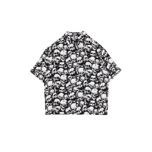 Cropp - Koszula w stylu death art - czarny ze sklepu Cropp w kategorii Koszule damskie - zdjęcie 172356312