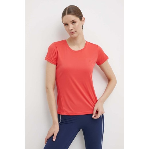 Fila t-shirt do biegania Ramatuelle kolor pomarańczowy FAW0709 ze sklepu ANSWEAR.com w kategorii Bluzki damskie - zdjęcie 172358653