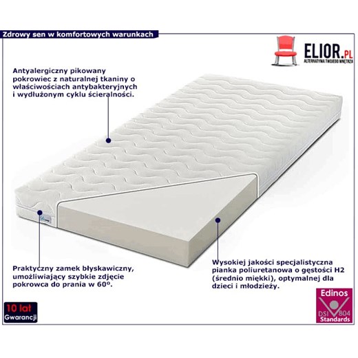 Materac piankowy dla dzieci i młodzieży Nino 2X - 15 rozmiarów Elior One Size Edinos.pl