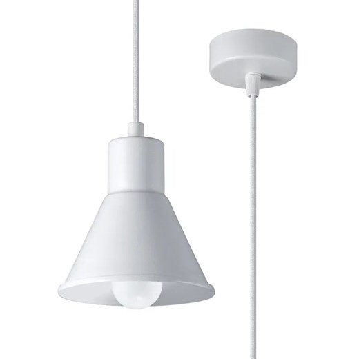 Biała industrialna lampa wisząca - S166-Melvi Lumes One Size Edinos.pl