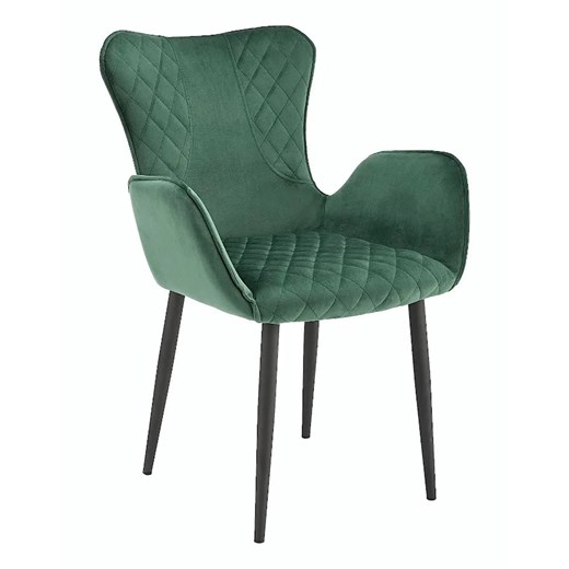 Zielone welurowe krzesło - Bremo Elior One Size wyprzedaż Edinos.pl