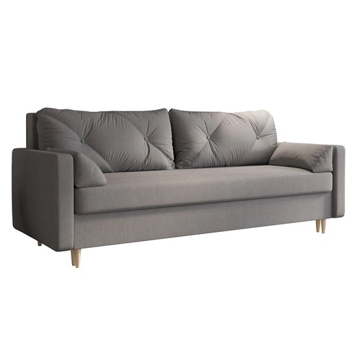 Popielata sofa rozkładana - Petra ze sklepu Edinos.pl w kategorii Sofy i kanapy - zdjęcie 172359403