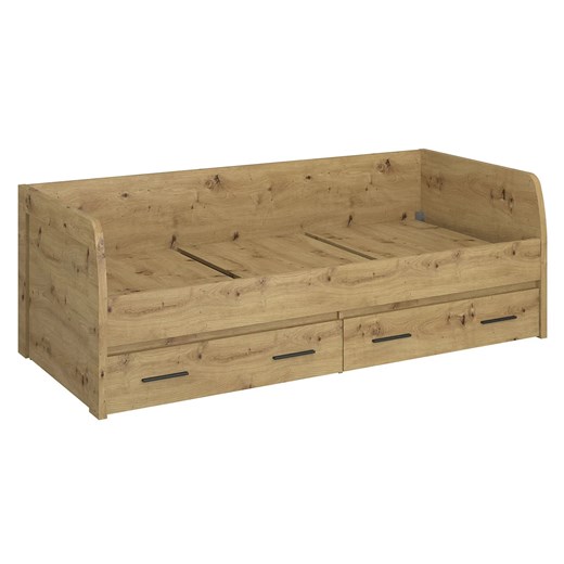 Młodzieżowe łóżko z szufladami 90x200 dąb artisan - Basani 28X ze sklepu Edinos.pl w kategorii Łóżka dziecięce - zdjęcie 172359694