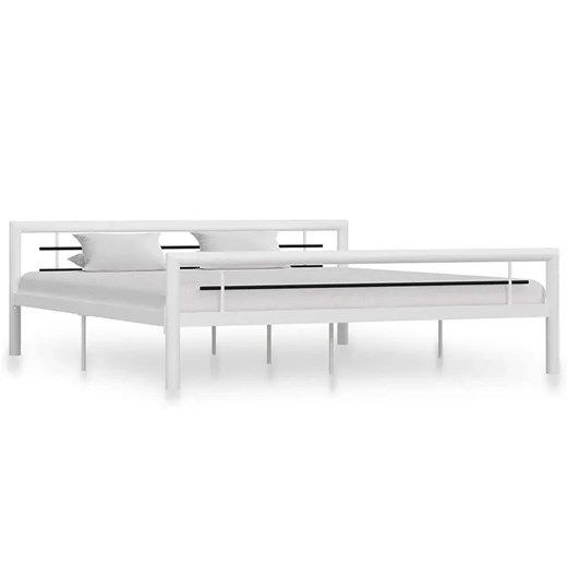 Białe metalowe łóżko 160 x 200 cm - Hegrix Elior One Size Edinos.pl
