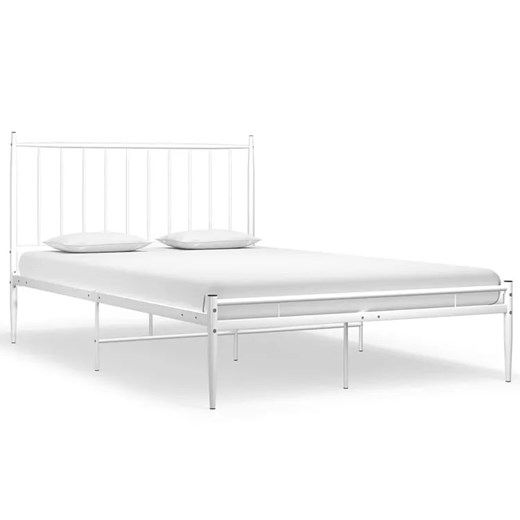 Białe łóżko metalowe w stylu loftowym 120x200 cm - Aresti Elior One Size Edinos.pl
