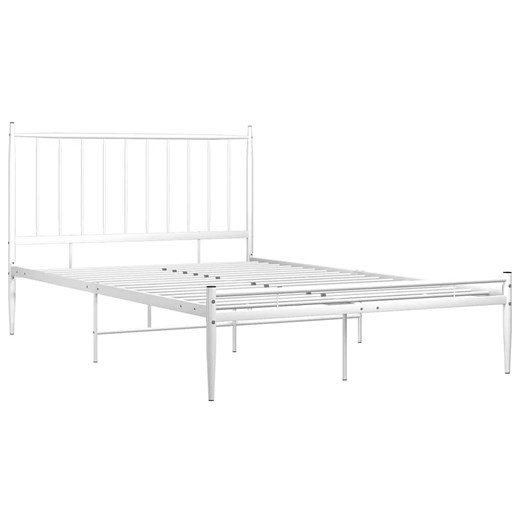 Białe łóżko metalowe w stylu loftowym 120x200 cm - Bumlo ze sklepu Edinos.pl w kategorii Łóżka i materace - zdjęcie 172359923