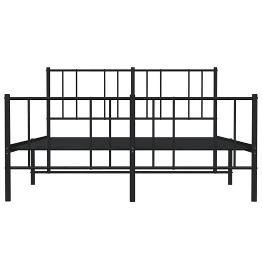 Czarne metalowe łóżko małżeńskie w stylu loft 140x200cm - Privex Elior One Size Edinos.pl