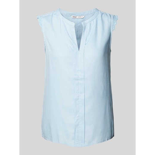 Top bluzkowy z wiskozy z obszyciem koronką model ‘KIMMI’ ze sklepu Peek&Cloppenburg  w kategorii Bluzki damskie - zdjęcie 172361152