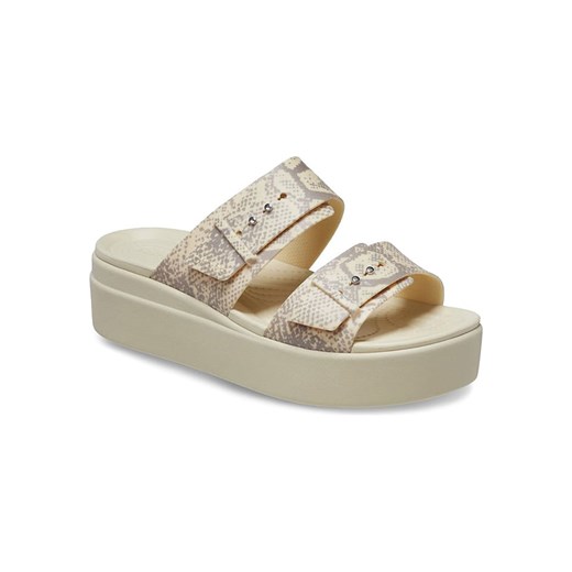 Crocs Klapki "Brooklyn Snake" w kolorze beżowym Crocs 39/40 okazja Limango Polska