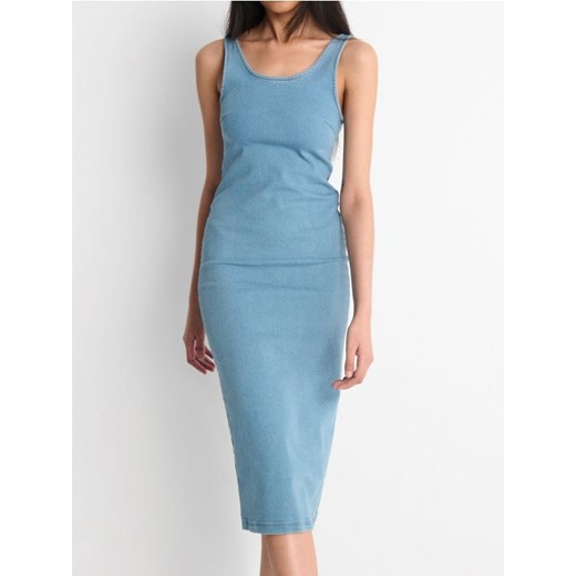 Sinsay - Sukienka midi - niebieski ze sklepu Sinsay w kategorii Sukienki - zdjęcie 172363414