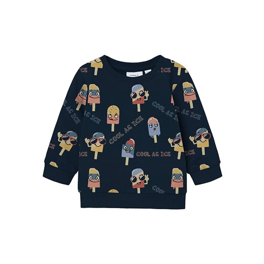 name it Bluza &quot;Himmel&quot; w kolorze granatowym ze wzorem ze sklepu Limango Polska w kategorii Bluzy i swetry - zdjęcie 172370131