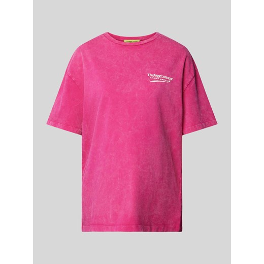 T-shirt z nadrukiem z logo ze sklepu Peek&Cloppenburg  w kategorii Bluzki damskie - zdjęcie 172372274