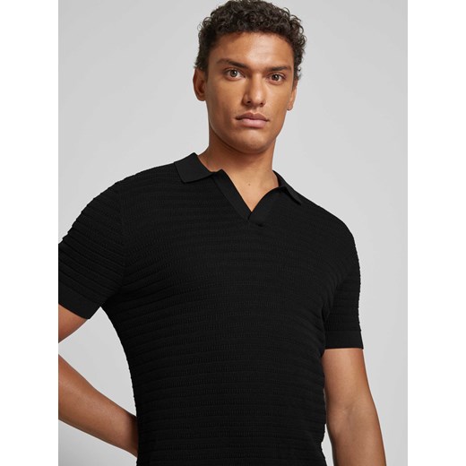 Koszulka polo o kroju slim fit z fakturowanym wzorem model ‘Braian’ Drykorn L Peek&Cloppenburg 