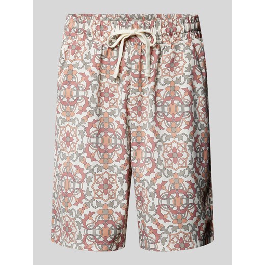 Szorty o kroju regular fit z nadrukiem na całej powierzchni model ‘TAROTO’ ze sklepu Peek&Cloppenburg  w kategorii Spodnie męskie - zdjęcie 172372521