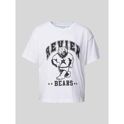 T-shirt z nadrukiem z logo ze sklepu Peek&Cloppenburg  w kategorii Bluzki damskie - zdjęcie 172372530