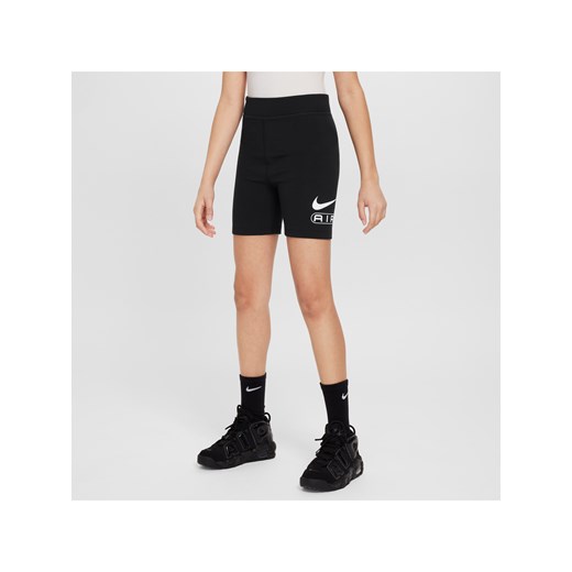 Kolarki dla dziewcząt Nike Air - Czerń ze sklepu Nike poland w kategorii Spodenki dziewczęce - zdjęcie 172372553