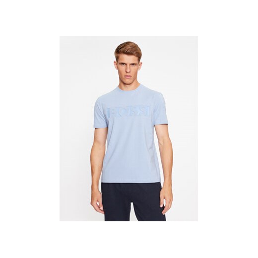 Boss T-Shirt Tee 4 50501235 Błękitny Regular Fit ze sklepu MODIVO w kategorii T-shirty męskie - zdjęcie 172372882