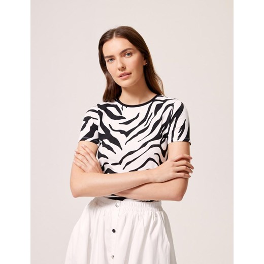 Koszulka MICHELI Biały-Czarny XS ze sklepu Diverse w kategorii Bluzki damskie - zdjęcie 172373223