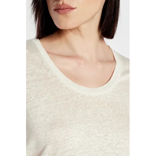 Samsøe Samsøe Lniany t-shirt | Regular Fit L Gomez Fashion Store