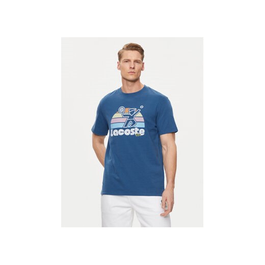 Lacoste T-Shirt TH8567 Granatowy Regular Fit ze sklepu MODIVO w kategorii T-shirty męskie - zdjęcie 172374941
