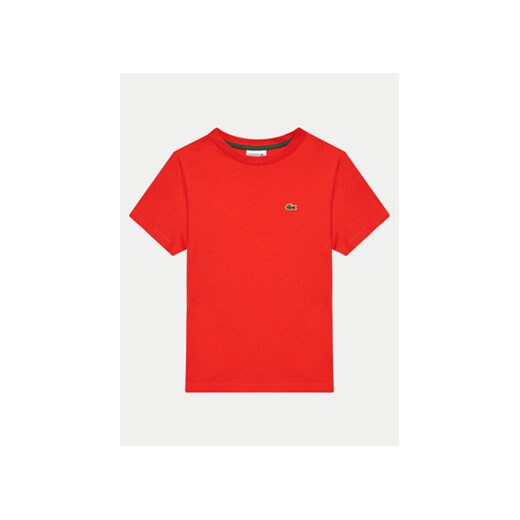 Lacoste T-Shirt TJ1122 Czerwony Regular Fit ze sklepu MODIVO w kategorii T-shirty chłopięce - zdjęcie 172375031